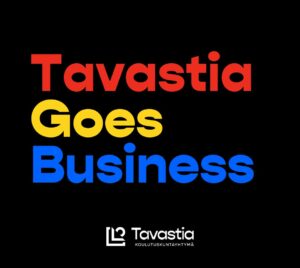 Musta laatikko, jossa teksti Tavastia Goes Business
